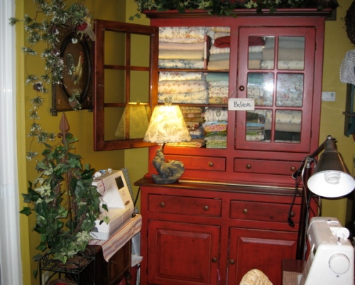 My Red Hutch in fabric mode.